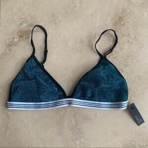 Free press metallic strappy bralette bra